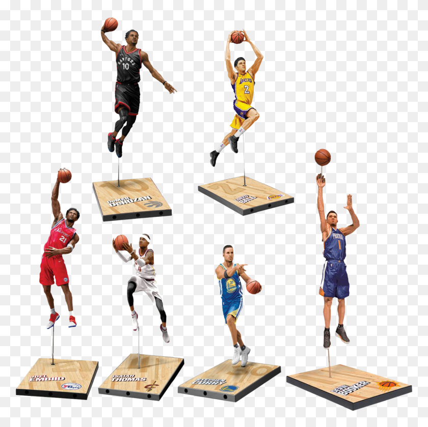 1254x1253 Nba Basketball Nba Mcfarlane Series, Person, Figurine, People HD PNG Download