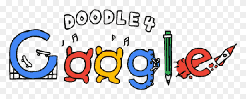 1343x480 Nba Drawing Doodle Google For Doodle 2018, Текст, Число, Символ Hd Png Скачать