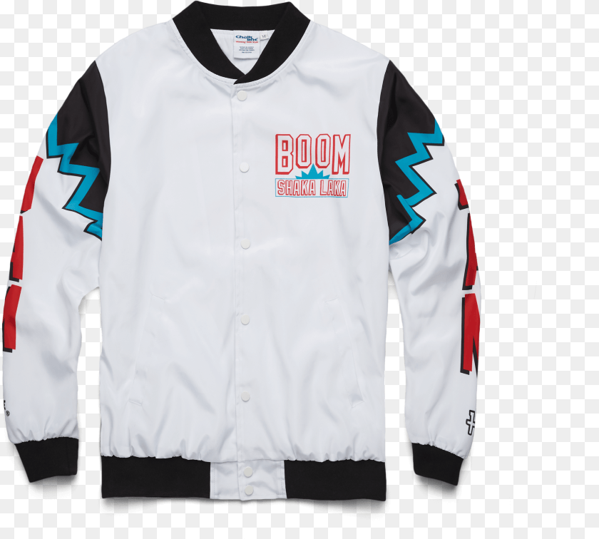 1666x1499 Nba Jam Chalk Line Jacket Retro Arcade Video Game Snap Sweater, Clothing, Coat, Long Sleeve, Shirt Transparent PNG