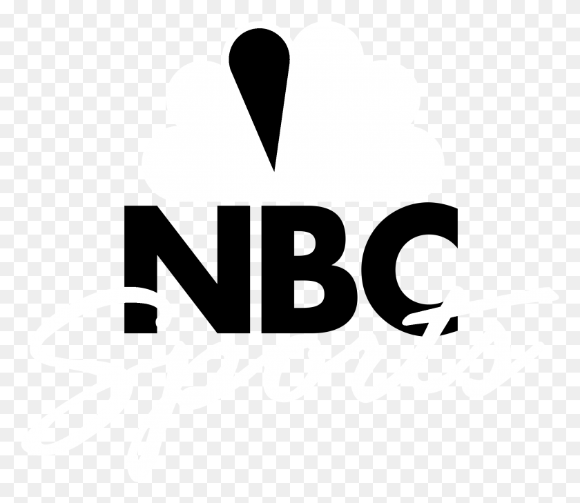 2191x1881 Nbc Sports Logo Black And White Nbc Sports, Label, Text, Alphabet HD PNG Download