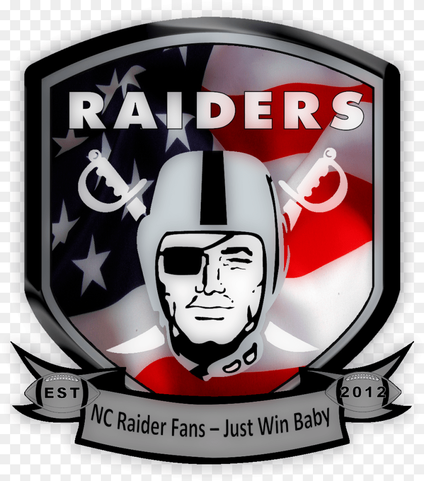 1015x1152 Nc Raider Fans Logo Oakland Raiders Logo Raiders Fans Raiders Nfl, Emblem, Symbol, Adult, Face Clipart PNG