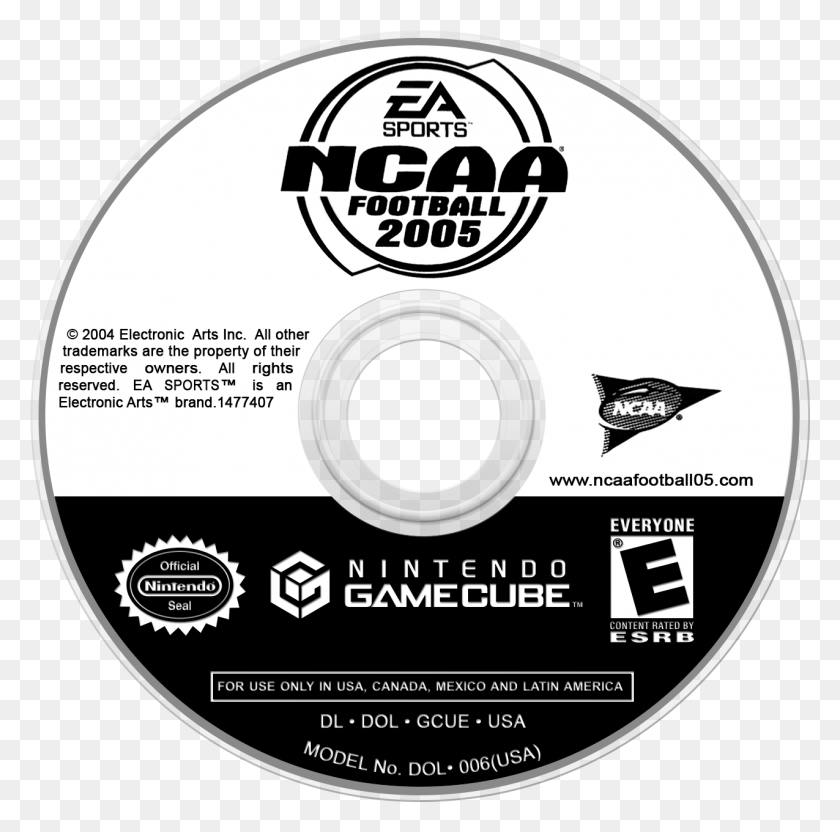 1275x1263 Ncaafootball2005 Gamecube, Disk, Dvd HD PNG Download