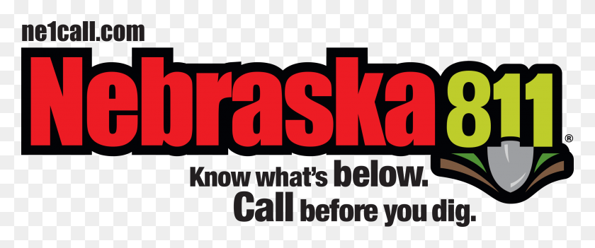 2612x977 Nebraska 811 Logo Nebraska Hd Png Descargar