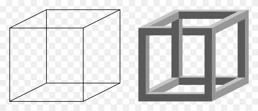 1945x753 Necker Cube And Impossible Cube, Outdoors, Nature, Ice HD PNG Download