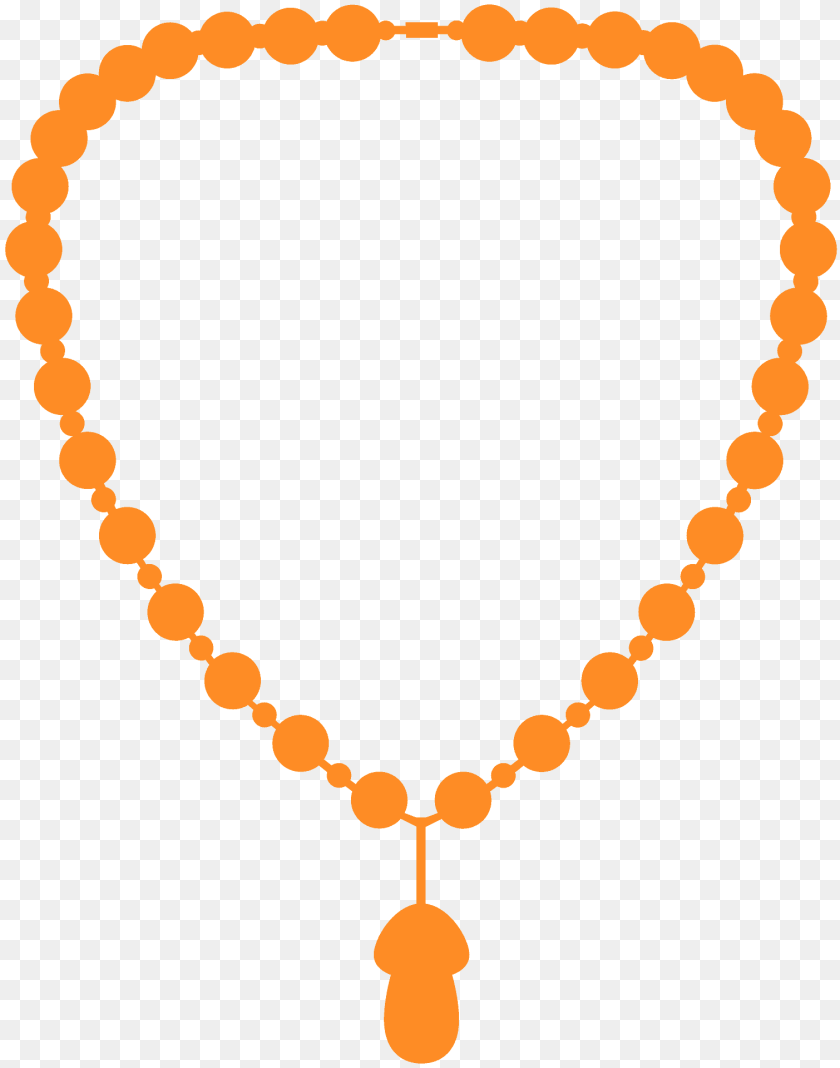 Necklace Silhouette, Accessories, Bead, Bead Necklace, Jewelry Transparent PNG