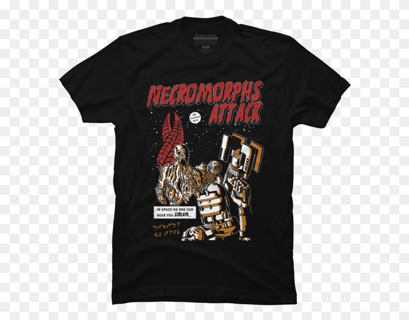 602x597 Necromorphs Attack Death Shirt, Clothing, Apparel, T-shirt HD PNG Download