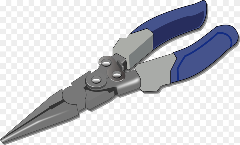 Needle Nose Pliers Hand Tool Diagonal Pliers, Device, Aircraft, Airplane, Transportation Sticker PNG