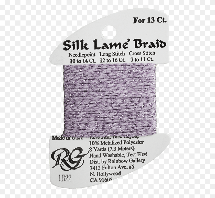 494x714 Needlepoint Silk Lame Braid Thread Lb 22 Label, Текст, Бумага, Слово Hd Png Скачать