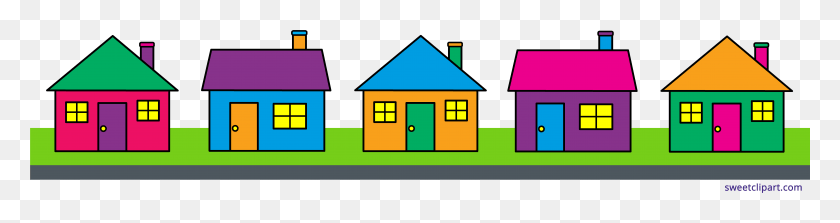 9271x1947 Neighborhood Clipart, Housing, Building, House HD PNG Download