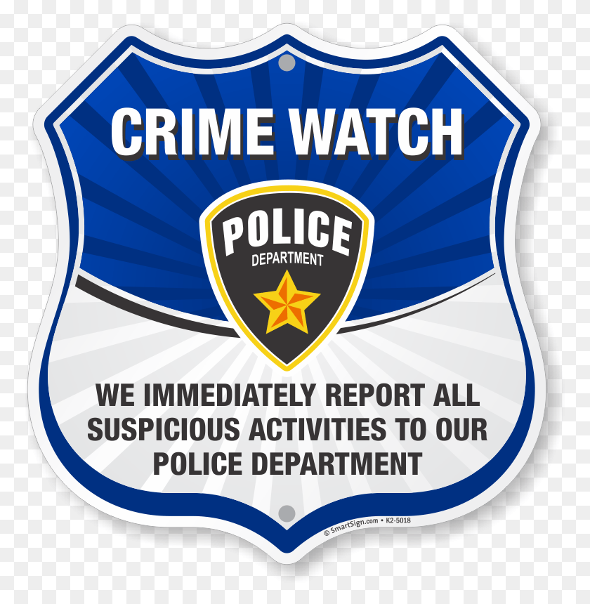 768x800 Neighborhood Crime Watch Shield Sign Emblem, Symbol, Label, Text HD PNG Download