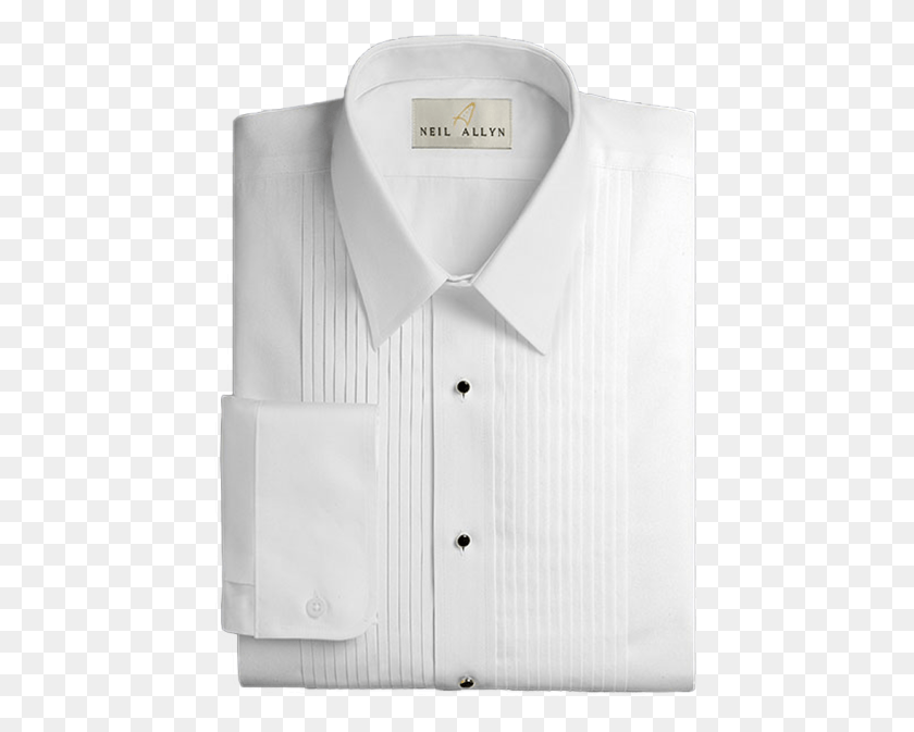 450x613 Neil Allyn White Tuxedo Shirt Ref Tuxedo Shirt With Cufflinks, Clothing, Apparel, Dress Shirt HD PNG Download
