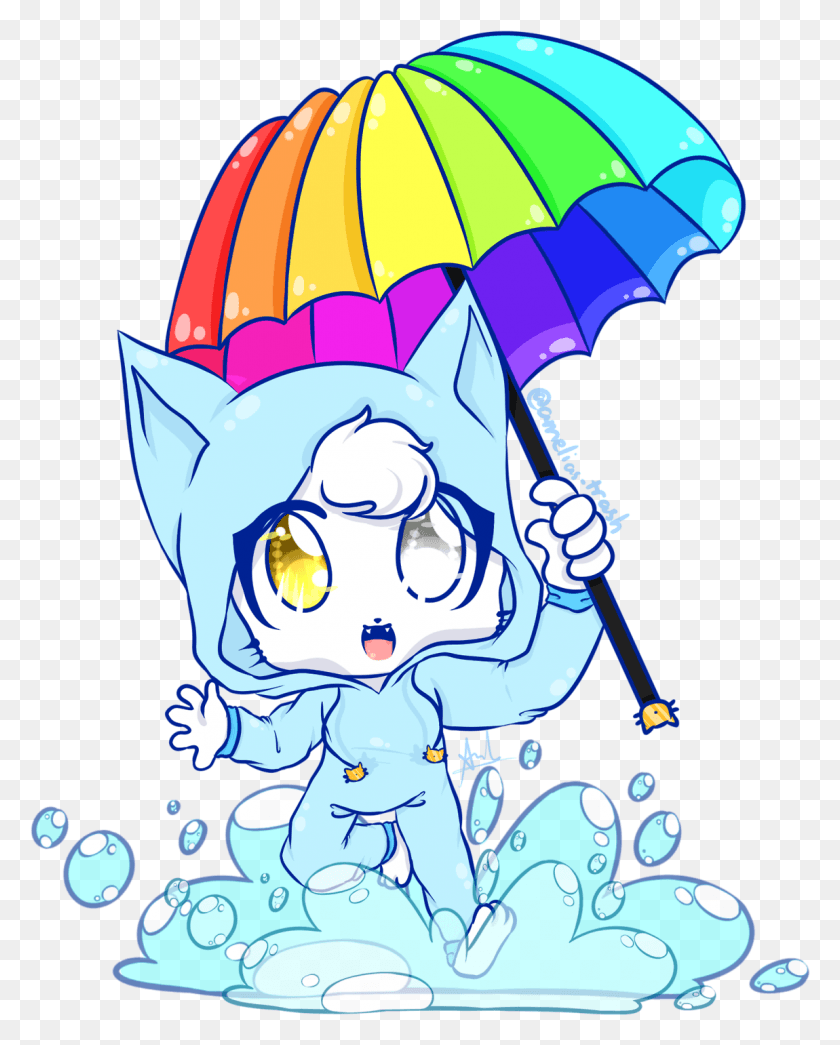1150x1453 Neko Jumping Into A Puddle Of Water Stick Cat By Nekophy Puddle, Helmet, Clothing, Apparel HD PNG Download