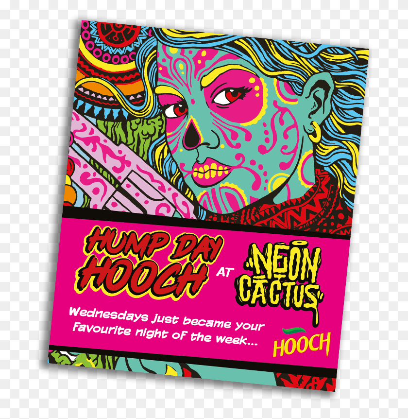 693x802 Neon Cactus Graphic Design, Advertisement, Poster, Flyer HD PNG Download