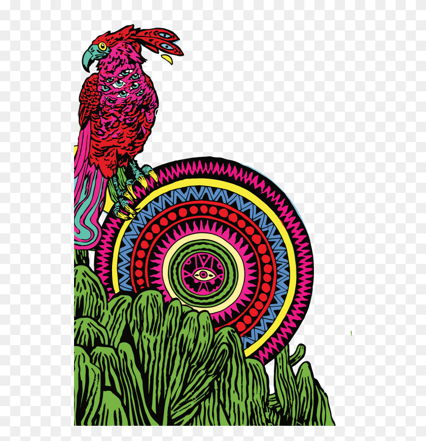 548x809 Neon Cactus Neon Cactus Illustration, Bird, Animal, Spiral HD PNG Download