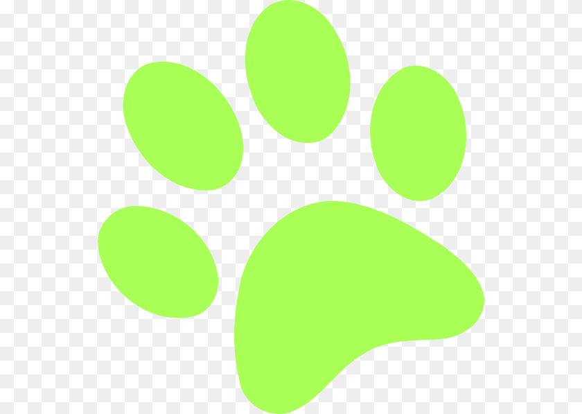 558x597 Neon Clipart Dog Paw, Footprint Transparent PNG