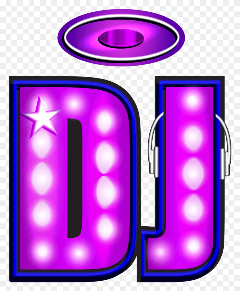 979x1201 Логотип Dj Неоновый Эффект, Фиолетовый, Цифровые Часы, Часы Hd Png Скачать