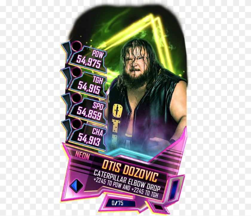 Neon Fusion Wwe Supercard, Advertisement, Poster, Adult, Male Transparent PNG