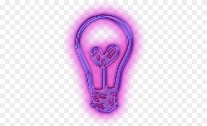 Neon Light Bulb, Lightbulb Transparent PNG