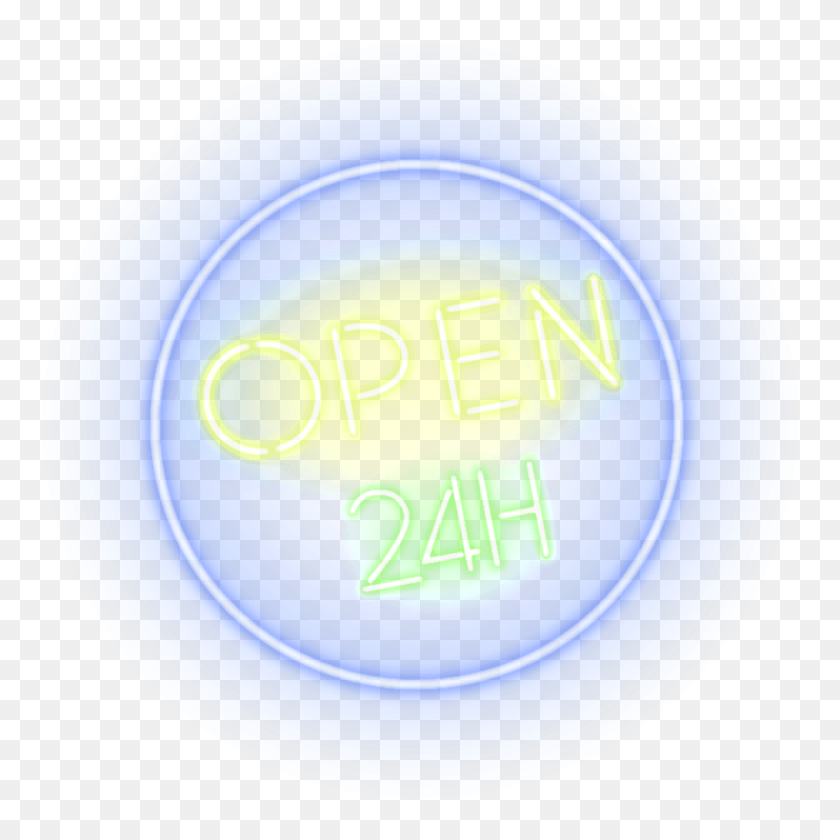 1008x1008 Neon Neonsign Open247 Opensign Open Freetoedit, Light, Text, Daisy HD PNG Download