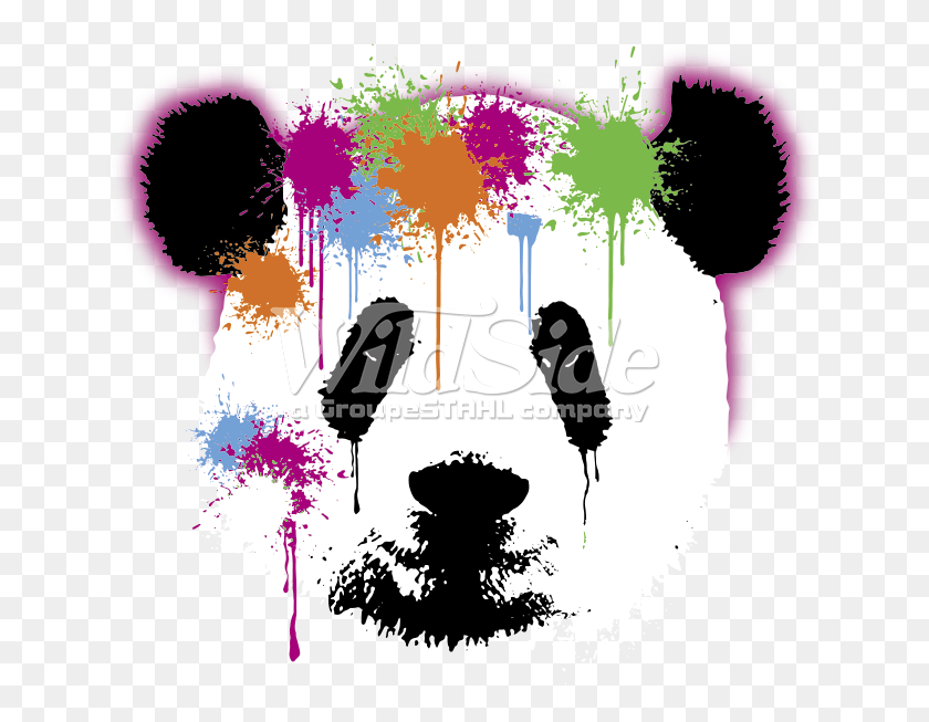 666x593 Neon Panda Head Mens Animal Tank Tops, Graphics, Purple Descargar Hd Png