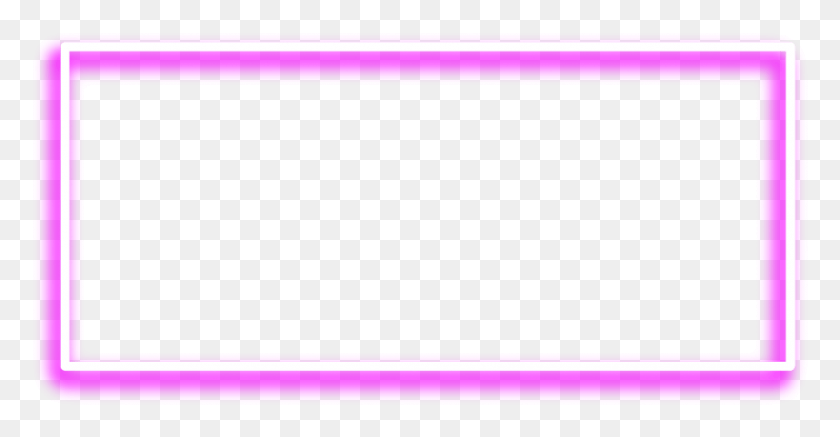 862x417 Neon Rectangle Pink Freetoedit Frame Border Geometric Colorfulness, Light, Text, Screen HD PNG Download