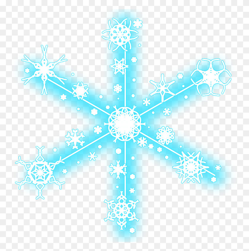 986x996 Neon Snow Snowflakes Christmas Snowflake Winter, Cross, Symbol, Pattern Descargar Hd Png