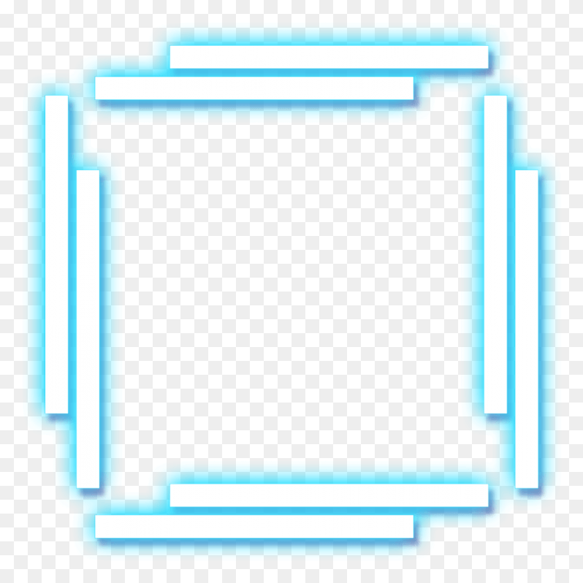909x910 Neon Square Lines Line Glow Light Frame Light, Monitor, Screen, Electronics HD PNG Download