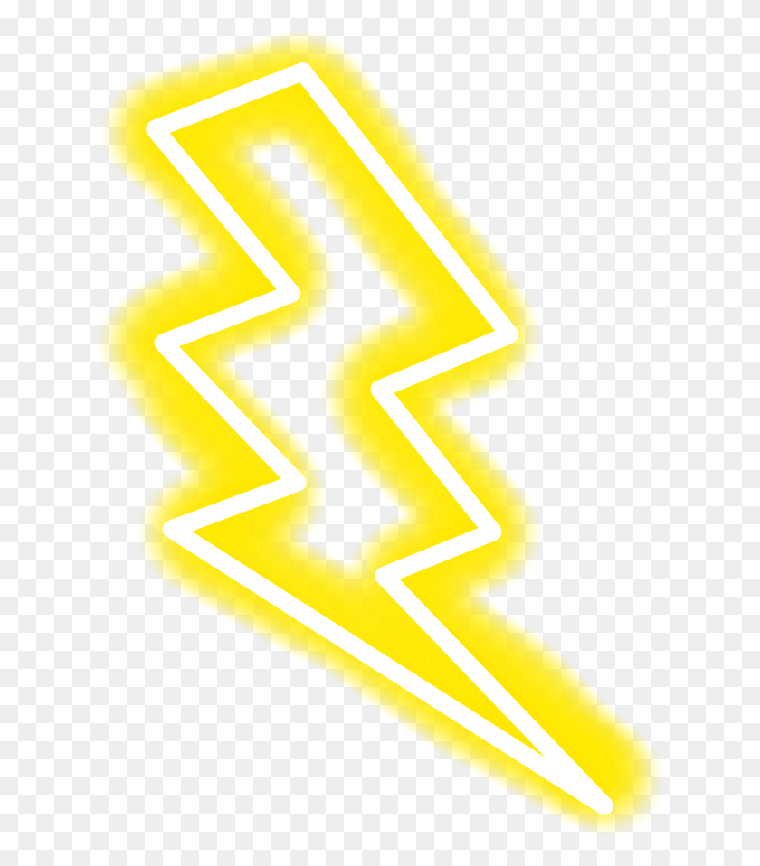 634x898 Neon Yellow White Lightning Neon Lightning Transparent, Symbol, Number, Text HD PNG Download