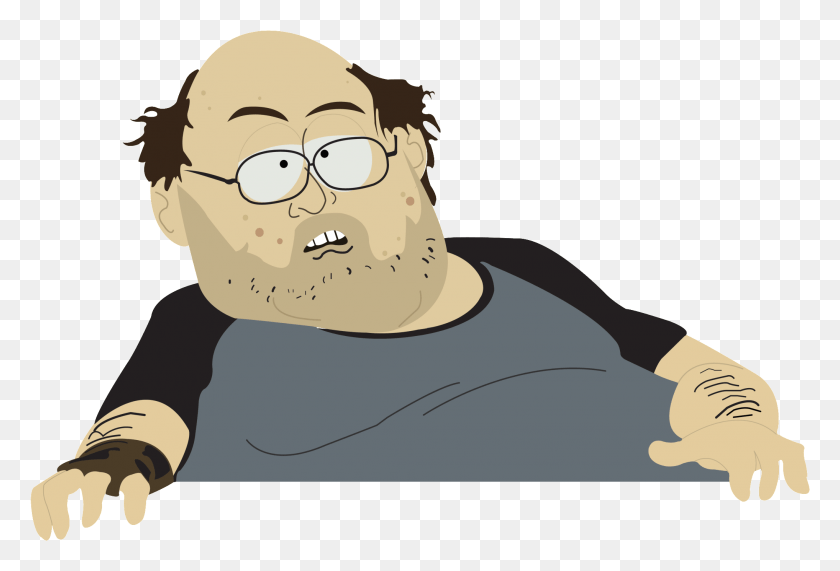 2036x1336 Nerdguy Fat Guy With Glasses Cartoon, Face, Person, Human HD PNG Download