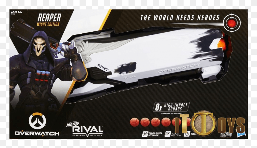 1000x547 Nerf Rival Overwatch Nerf Rival Overwatch Reaper, Person, Human, Text HD PNG Download