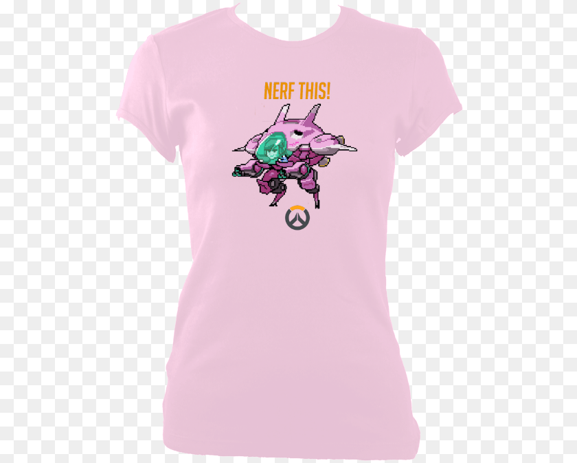 511x673 Nerf This Overwatch Fan Tshirt Cartoon, Clothing, T-shirt, Purple, Shirt Sticker PNG