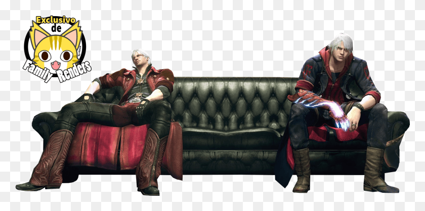 2025x931 Nero And Dante Relationship, Furniture, Couch, Person HD PNG Download