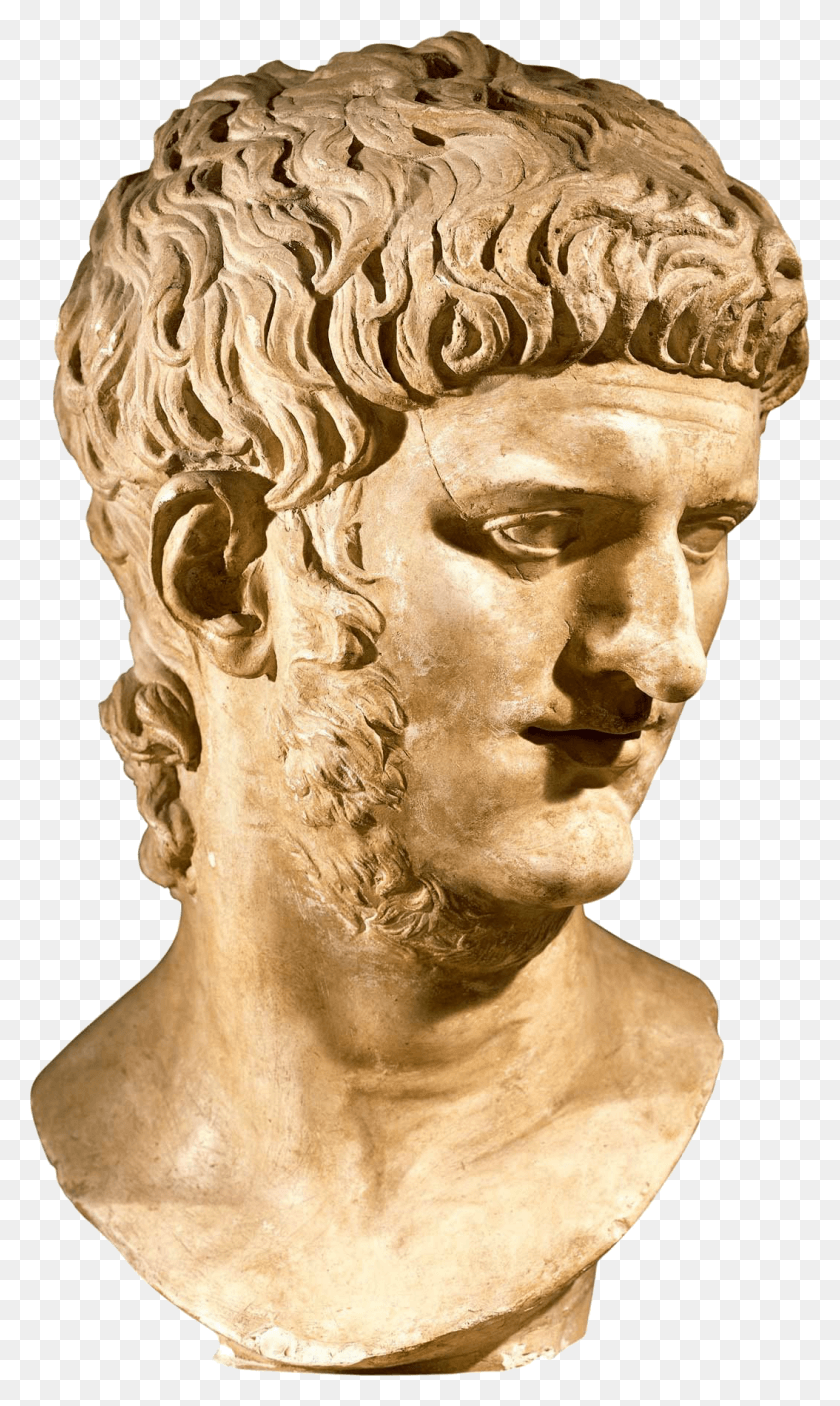 1054x1819 Nero Roman Nero, Cabeza, Escultura Hd Png