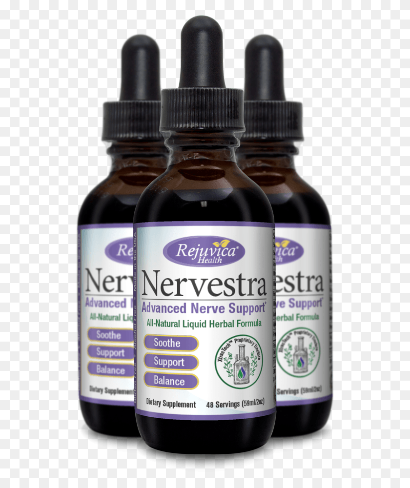 531x940 Nervestra Nerve Health Support Supplement Uricel, Label, Text, Syrup HD PNG Download