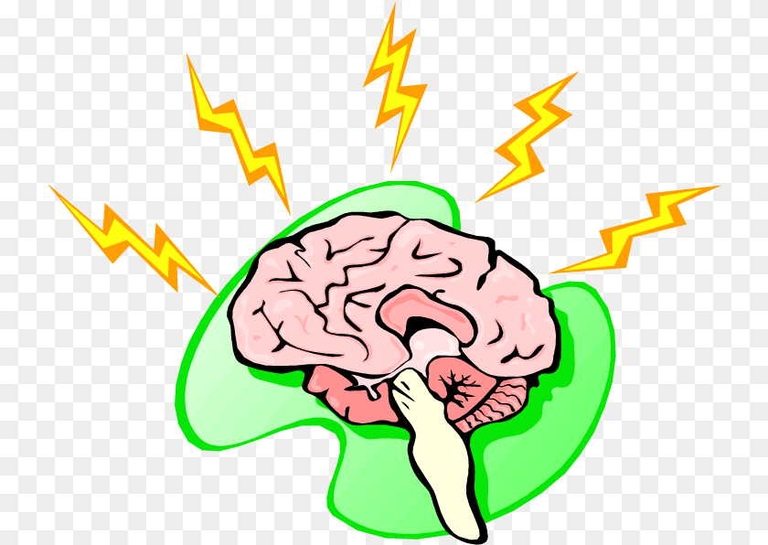 737x596 Nervous System Clip Art Brain With Lightning Bolt, Flower, Plant, Face, Head Sticker PNG