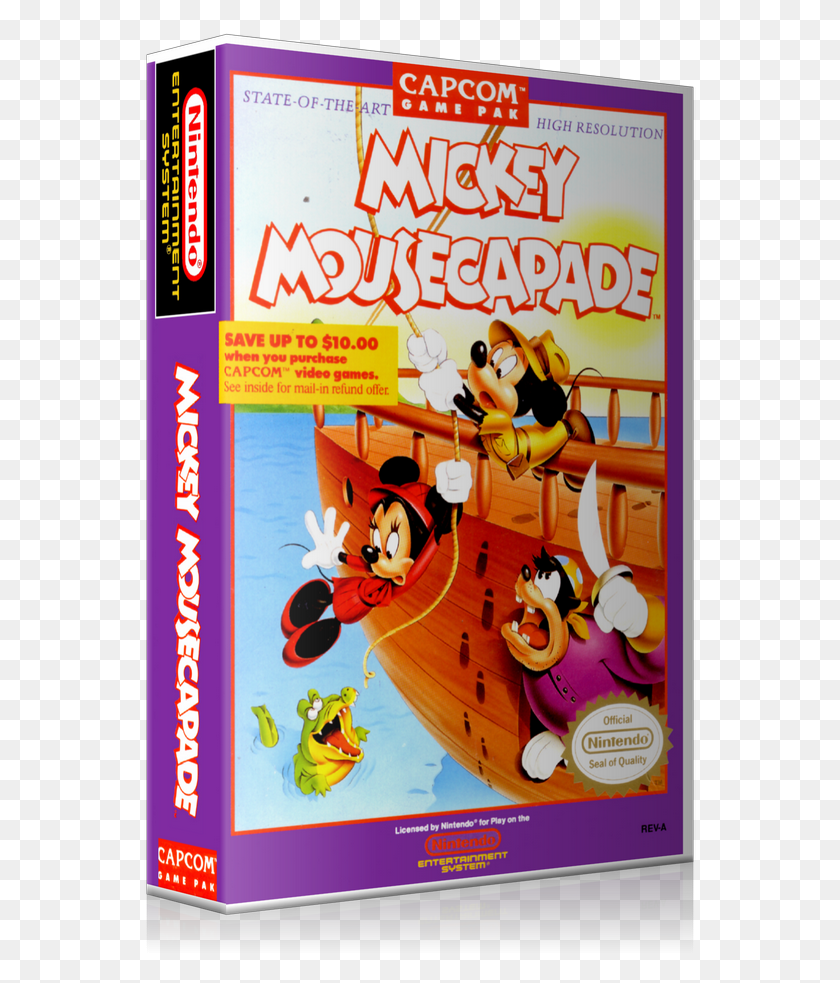 553x923 Nes Mickey Mousecapades Розничная Обложка Игры, Подходящая Для Логотипа Микки Мауса Nes, Плакат, Реклама, Текст Hd Png Скачать