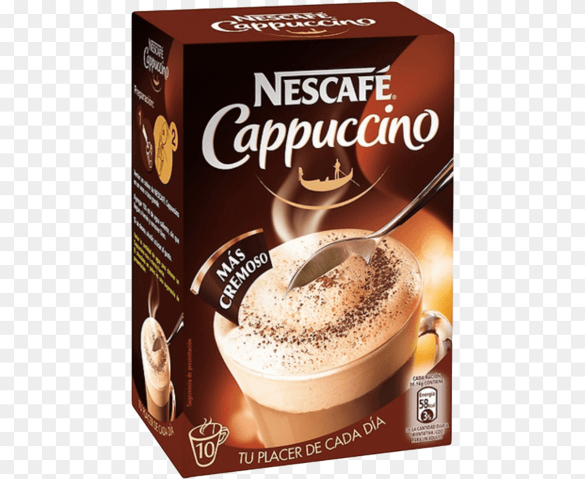 468x687 Nescaf Cappuccino Instant Coffee 10 Units 140 G Nescafe, Beverage, Food, Dessert, Cup Clipart PNG
