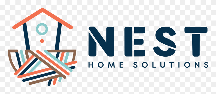 2765x1090 Nest Home Solutions Graphic Design, Text, Alphabet, Face HD PNG Download