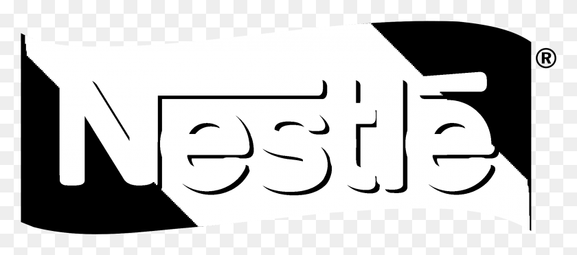 2190x875 Nestle Logo Black And White Calligraphy, Text, Label, Alphabet HD PNG Download