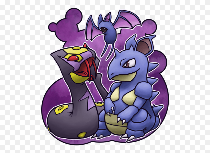 514x553 Net Pokemon Poison Types Seviper Zubat Nidoqueen Cartoon, Animal, Mammal HD PNG Download