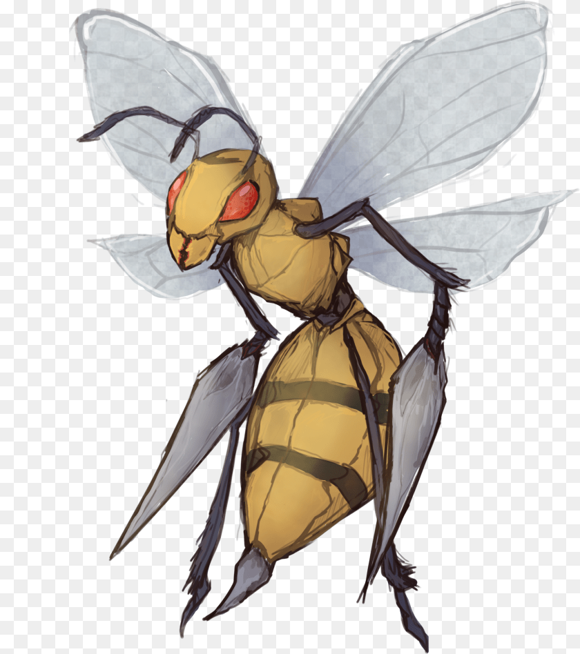 1961x2213 Net Winged Insects, Animal, Bee, Wasp, Insect Sticker PNG