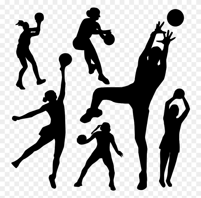 748x769 Netball Sport Basketball Football Player Handball Netball, Bird, Animal, Hand HD PNG Download