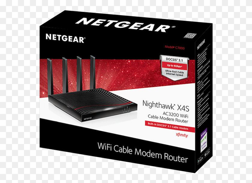 583x550 Netgear Nighthawk X4s Netgear Nighthawk Ac1900 Modem Router, Hardware, Electronics, Flyer HD PNG Download