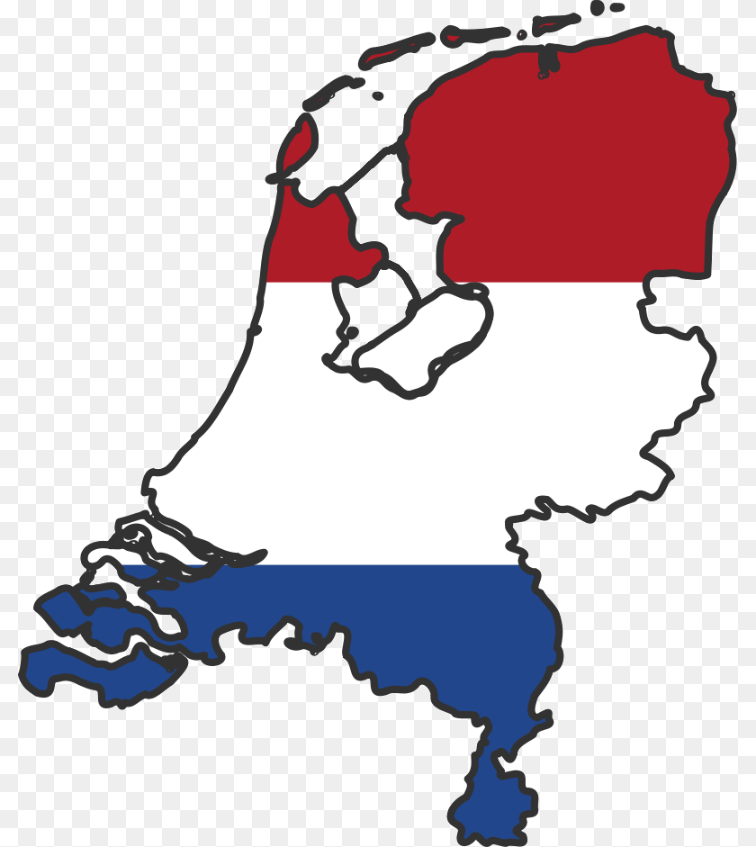 800x941 Netherlands Flag Map, Chart, Plot, Atlas, Diagram Sticker PNG