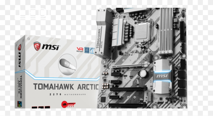 729x401 Descargar Png Neue Gaming Motherboards Von Msi Im Ice Look Msi H270 Tomahawk Arctic, Electronics, Hardware, Computadora Hd Png