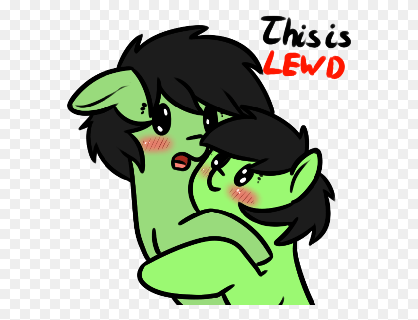 573x583 Neuro Blushing Dialogue Earth Pony Female Filly Cartoon, Green, Graphics HD PNG Download