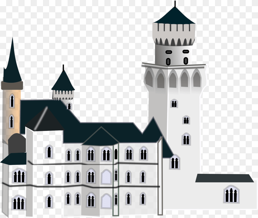 Neuschwanstein Castle Architecture, Building, Dome, Monastery Clipart PNG