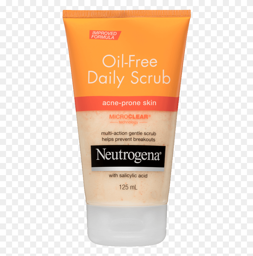 430x788 Neutrogena Oil Free Daily Scrub, Sunscreen, Cosmetics, Bottle HD PNG Download