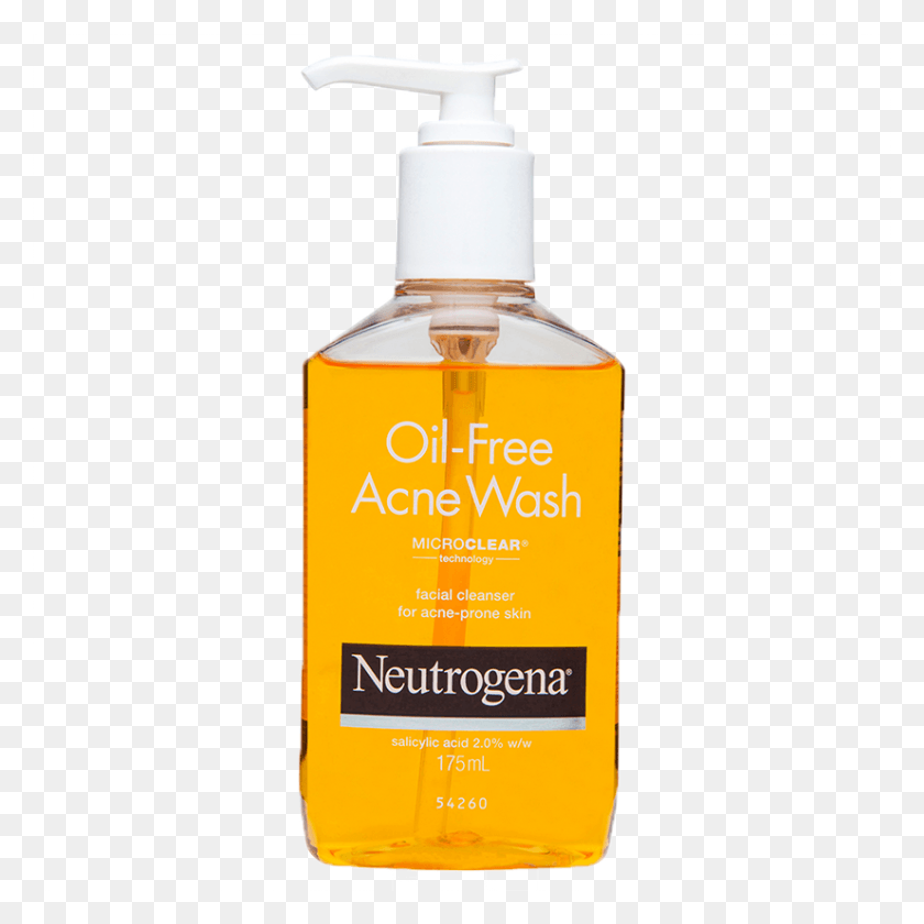 826x827 Neutrogena Oil Free Salicylic Acid Face Wash, Bottle, Shampoo, Label Descargar Hd Png