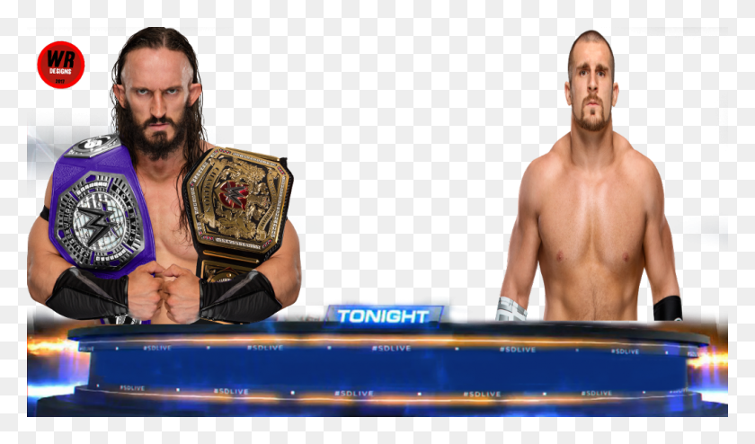 1024x571 Neville Vs Mojo Rawley Barechested, Person, Human, Face HD PNG Download